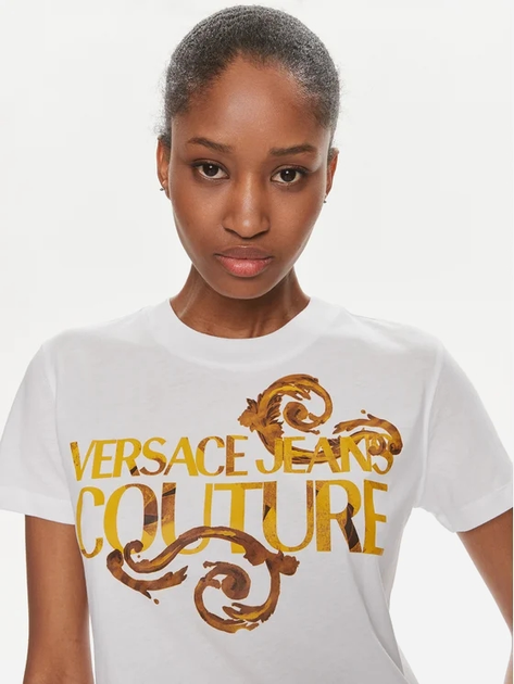 Koszulka damska bawełniana Versace Jeans Couture vjc76hahg00cj00gg03 M Biała (8052019590999) - obraz 3