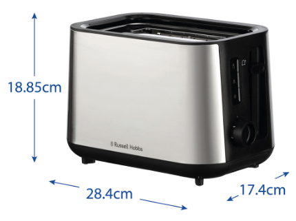 Тостер RUSSELL HOBBS 27390-56 Heaton Brushed 2Slice Toaster (25210036001) - изображение 7