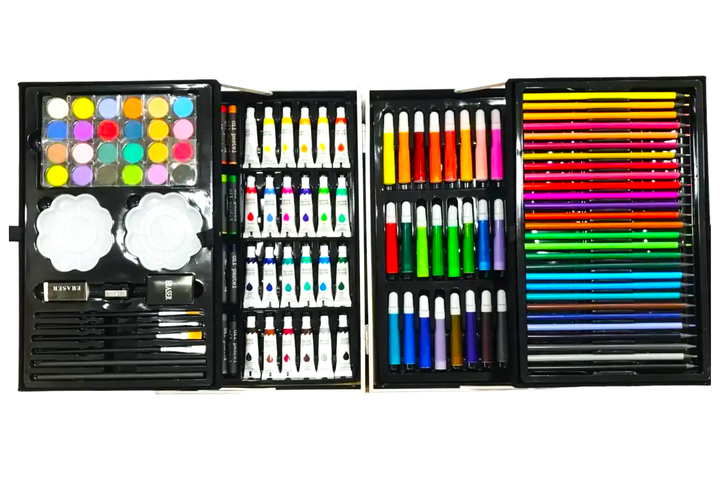 Набір для малювання 145 предмета— Алюмінієва валіза Єдиноріг рожевий - изображение 3