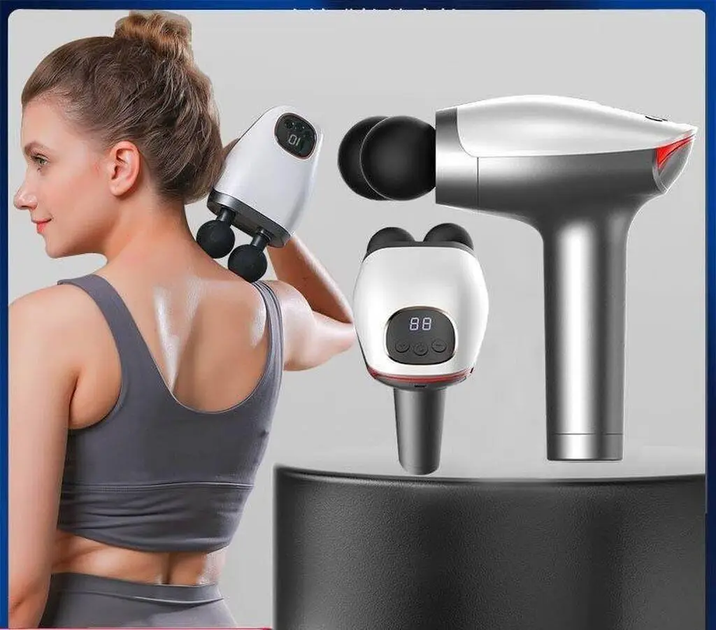 Масажер акумуляторний вібромасажер для м'язів подвійний Massage AMP-921 - зображення 6