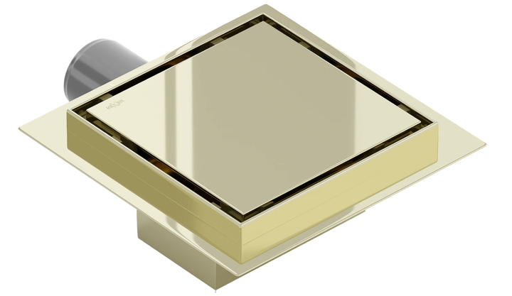 Трап для душа MEXEN FLAT 15х15 GOLD золотой квадратный - изображение 5