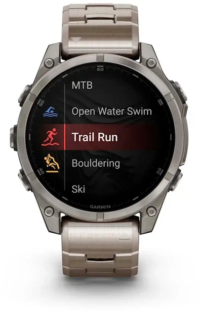 Смарт-часы Garmin fenix 8 47mm AMOLED Sapphire Titanium with Vented Titanium Bracelet (010-02904-40) - Фото 7 Смарт-часы Garmin fenix 8 47mm AMOLED Sapphire Titanium with Vented Titanium Bracelet (010-02904-40) - изображение 7