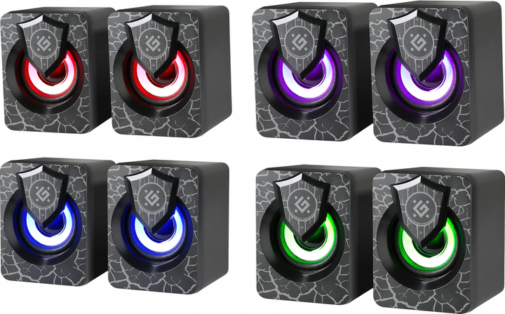 Акустична система Defender Onyx 6W USB Led Black (4745090822939) - зображення 2