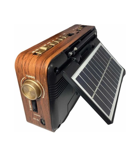Радиоприёмник Solar Radio на аккумуляторе с солнечной панелью FM портативный с мощным звуком Meier M-52I BT-S USB TF AUX Bluetooth - Фото 4 Радиоприёмник Solar Radio на аккумуляторе с солнечной панелью FM портативный с мощным звуком Meier M-52I BT-S USB TF AUX Bluetooth - изображение 4