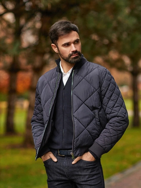 Бомбер чоловічий Antony Morato MMCO00793FA600241-7106 44 Синій (8052136309344) - зображення 3