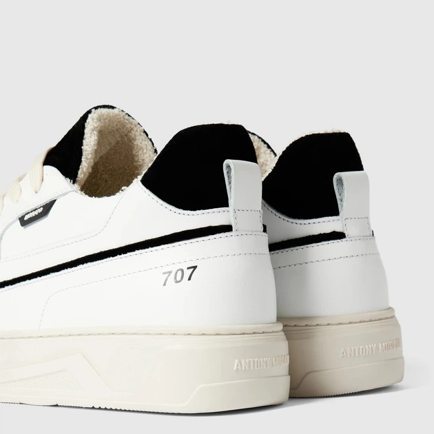 Sneakersy męskie skórzane Antony Morato MMFW01612LE300001-9000 44 Biały/Czarny (8052136464890) - obraz 3