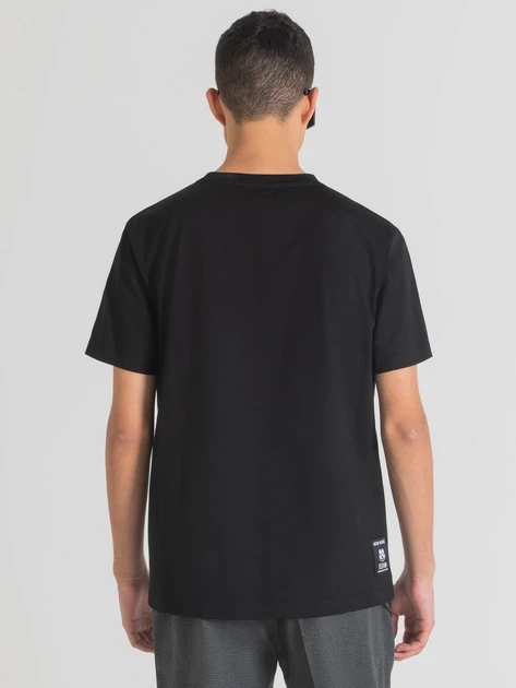 Koszulka męska bawełniana Antony Morato MMKS02205FA100227-9000 XL Czarna (8052136331611) - obraz 2