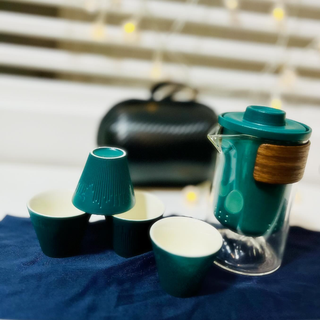 Набір Travel Tea Set для чайної церемонії із сумкою Зелений (9CC0F797A7A7) - зображення 4