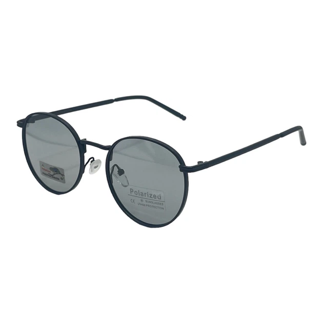 Сонцезахисні окуляри polarized з полярізацією круглі, чорні - Фото 1 Сонцезахисні окуляри polarized з полярізацією круглі, чорні - зображення 1