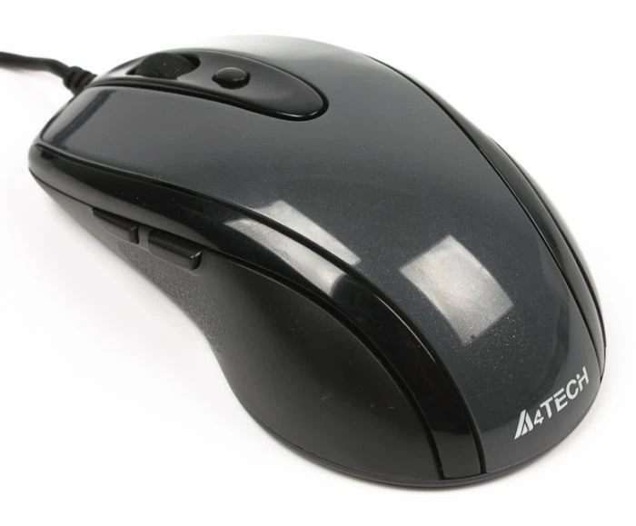 Миша A4Tech N-708X-1 (Glossy Grey) - изображение 3
