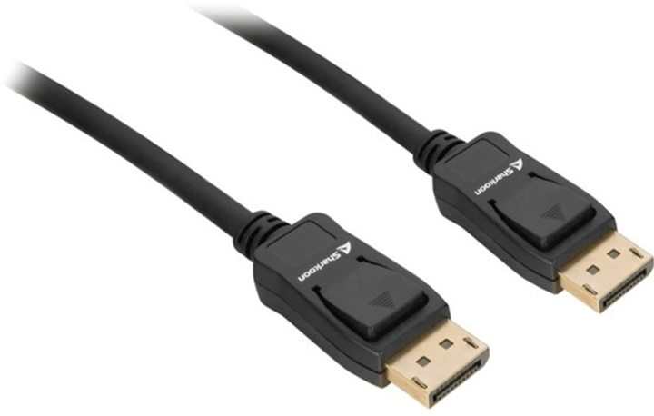 Kabel Sharkoon DisplayPort - DisplayPort 1.4 8K M/M 2 m Black (4044951036110) - obraz 1