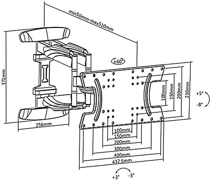 Uchwyt do telewizora Maclean MC-804 32" - 65" (5902211111153) - obraz 5