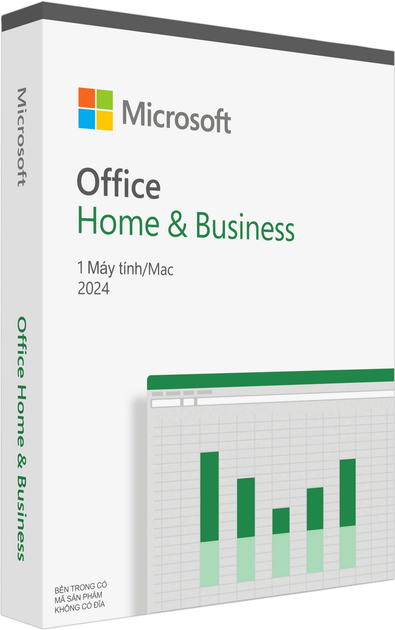 Microsoft Office для дому та бізнесу 2024 для 1 ПК або Mac, FPP - коробкова версія, англійська мова (EP2-06636) - зображення 2