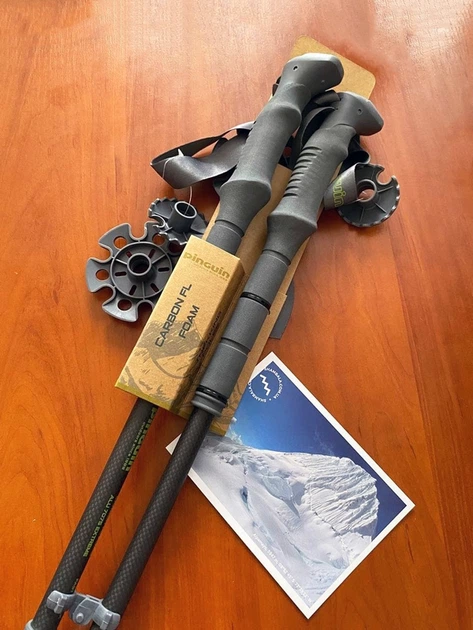 Трекінгові палиці Pinguin Carbon FL Foam Carbon/Green сірі/зелені - изображение 2