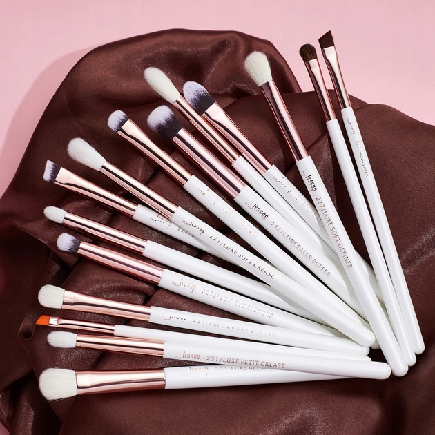 Zestaw pędzli do makijażu oczu Jessup T220 15 szt (6971093062173) - obraz 3