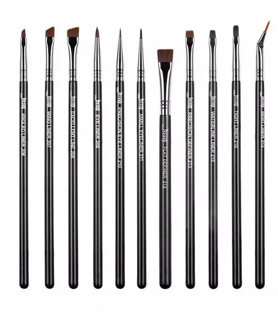 Набір пензлів для макіяжу глаз Jessup Pro Eyeliner Brush T324 11 шт (6971093063248) - зображення 1