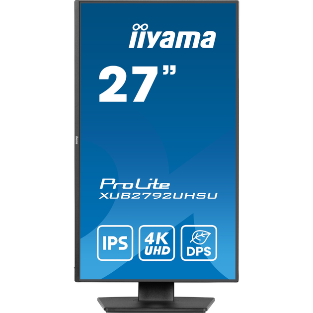 Монитор 27" IPS Iiyama XUB2792UHSU-B6 безрамочный/поворотный экран Черный - изображение 3