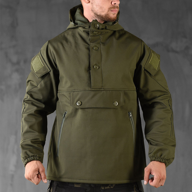 Тактическая куртка анорак Softshell Seul Olive размер 2XL - изображение 1