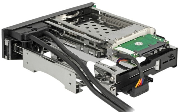 Kieszeń wewnętrzna 5.25" Delock do dysków HDD 1 x 2.5″ + 1 x 3.5″ SATA + 2 x port USB 3.0 (47209) - obraz 3