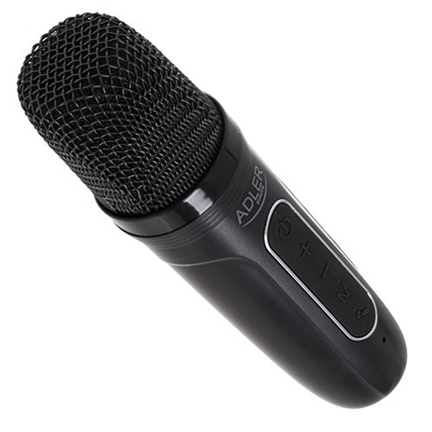 Głośnik przenośny Adler do karaoke z mikrofonem SD/USB/AUX/Bluetooth AD 1199 Black (5905575902429) - obraz 4