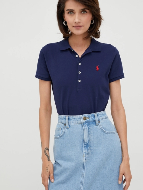 Поло жіноче Polo Ralph Lauren PRL211870245002 S Синє (3616533275463) - зображення 1