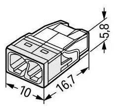 Szybkozłączka Wago 2 x 0.5-2.5 mm2 100 szt. (2273-202) - obraz 2