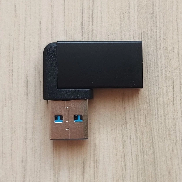 Переходник адаптер угловой USB 3.2 (USB 3.0, 2.0) Male-Female 10Gbps, металл (485660) - Фото 2 Переходник адаптер угловой USB 3.2 (USB 3.0, 2.0) Male-Female 10Gbps, металл (485660) - изображение 2