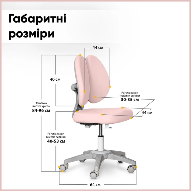 Детское кресло Mealux Sprint Duo Lite Pink (Y-412 Lite KP) - Фото 5 Детское кресло Mealux Sprint Duo Lite Pink (Y-412 Lite KP) - изображение 5
