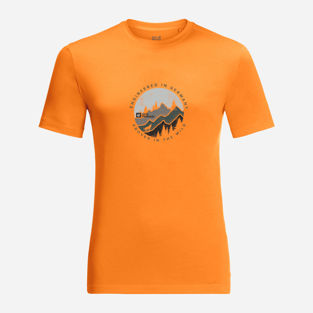 Футболка спортивна чоловіча Jack Wolfskin Hiking S/S T M 1808762-3285 M Помаранчева (4064993851991) - зображення 4