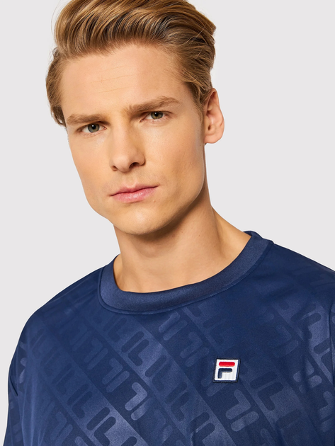Koszulka sportowa męska Fila 689171-170 L Niebieska (4064556142863) - obraz 4