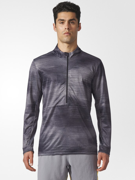 Bluza sportowa męska nierozpinana adidas Workout LS GFX BR8548 2XL Szara (4058032788515) - obraz 1