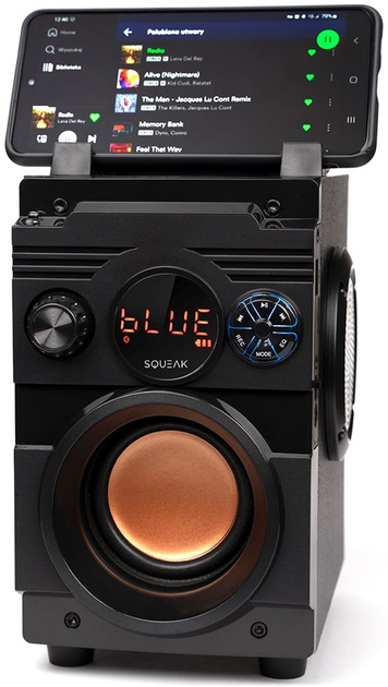 Głośnik przenośny Squeak BassBlaster Bluetooth 5.1 FM MP3 SQ1001 (5905610707019) - obraz 3