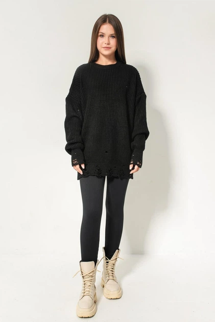 Туніка-светр кофта Suzie Айшель Чорна SW151-Y4F24 128-134см - Фото 3 Туніка-светр кофта Suzie Айшель Чорна SW151-Y4F24 128-134см - зображення 3
