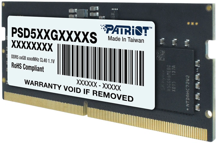 RAM Patriot SO-DIMM DDR5-5600 16384MB PC5-44800 (P516G56081S-HY) - obraz 3