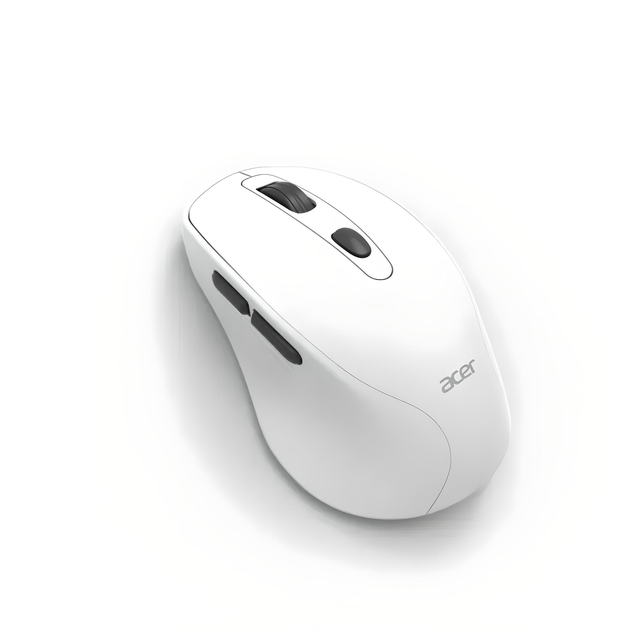 Миша ACER OMR229 з бездротовим підключенням Bluetooth і USB 2.4G та акумулятором, 1600 DPI, білий - Фото 1 Миша ACER OMR229 з бездротовим підключенням Bluetooth і USB 2.4G та акумулятором, 1600 DPI, білий - зображення 1