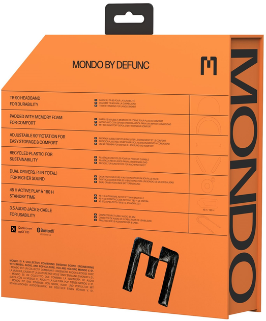 Słuchawki Mondo by Defunc Over-Ear Transparent (M1002) - obraz 4