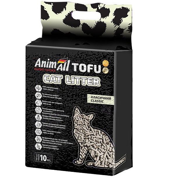 AnimAll Тофу класік наповнювач туалетів для кішок, 4.6 кг, 10 л - Фото 1 AnimAll Тофу класік наповнювач туалетів для кішок, 4.6 кг, 10 л - зображення 1