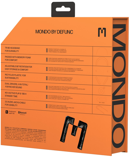 Słuchawki Mondo by Defunc Over-Ear Greige (M1003) - obraz 4