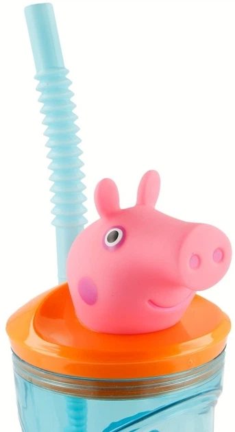Szklanka ze słomką Stor Peppa Pig (8412497486663) - obraz 4