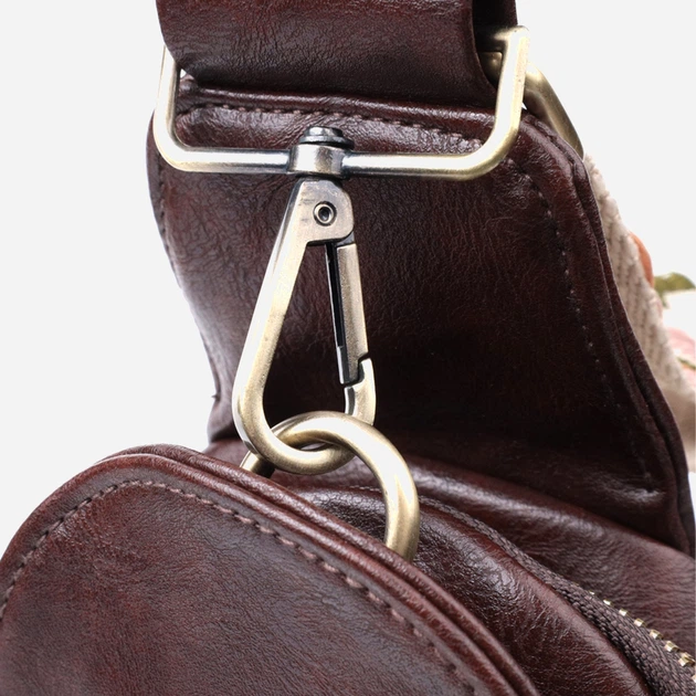 Сумка слинг через плечо женская Vintage leather-22794 Коричневая - Фото 7 Сумка слинг через плечо женская Vintage leather-22794 Коричневая - изображение 7