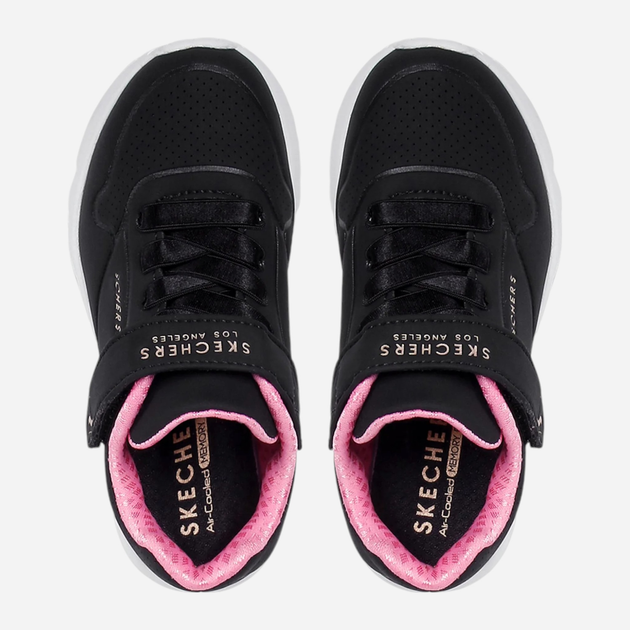 Buty sportowe dziecięce dla dziewczynki Skechers Uno Lite 310451L 28.5 Czarne (195204055205) - obraz 5