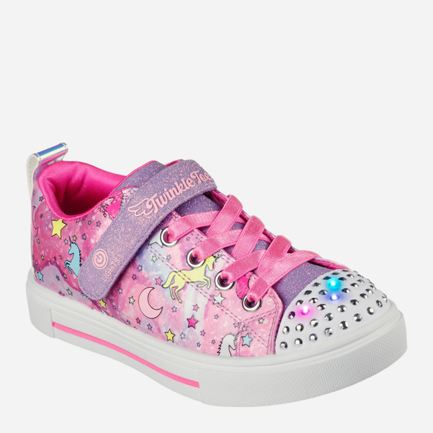 Дитячі з підсвіткою кеди для дівчинки Skechers Twinkle Sparks Unicorn Dreaming 314803L 27.5 Рожеві (196642576000) - зображення 2