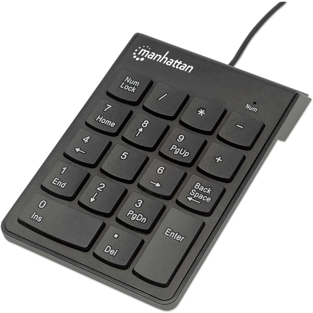 Клавіатура дротова Manhattan Numeric Keypad USB Black (176354) - зображення 3