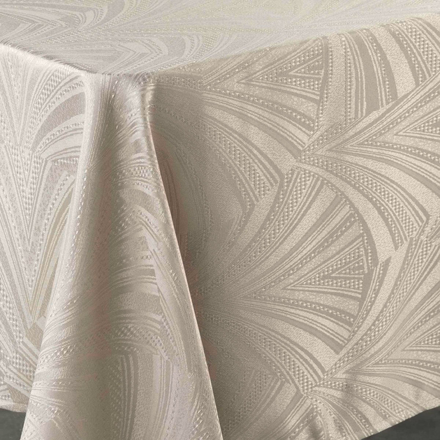 Obrus Douceur d'interieur Lolly prostokątny żakardowy 140 x 240 cm Beżowy (3574387230383) - obraz 4