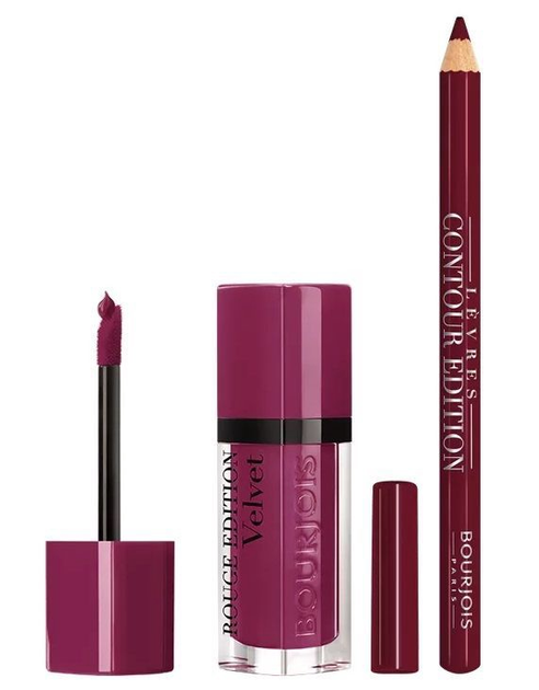 Помада Bourjois Rouge Edition Velvet матові 14 Plum Plum Girl Set 2 шт 6.7 мл (3614225249945) - зображення 1