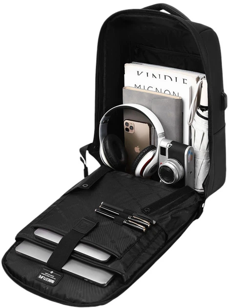 Рюкзак для ноутбука Bestlife Neoton 3.0 Travelsafe Backpack 15.6" Black (BB-3401BK-3) - зображення 9