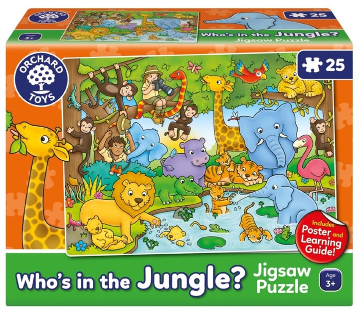 Puzzle Orchard Kto jest w dżungli 25 elementów (5011863002655) - obraz 1