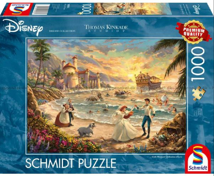 Puzzle Schmidt Thomas Kinkade Disney Mała Syrenka Święto miłości 1000 elementów (4001504580360) - obraz 1