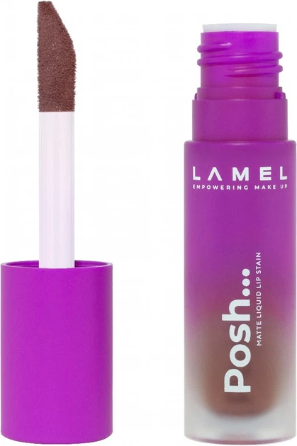 Матовая помада для губ Lamel Professional Posh Matte Liquid Lip Stain №410 4 г (0810140293688) - Фото 2 Матовая помада для губ Lamel Professional Posh Matte Liquid Lip Stain №410 4 г (0810140293688) - изображение 2