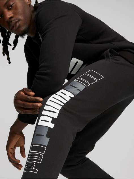 Спортивні штани чоловічі Puma Ess+ Logo Lab Sweatpants Fl Cl 67592001 L Чорні (4099683775103) - зображення 6